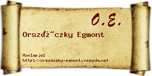 Orszáczky Egmont névjegykártya
